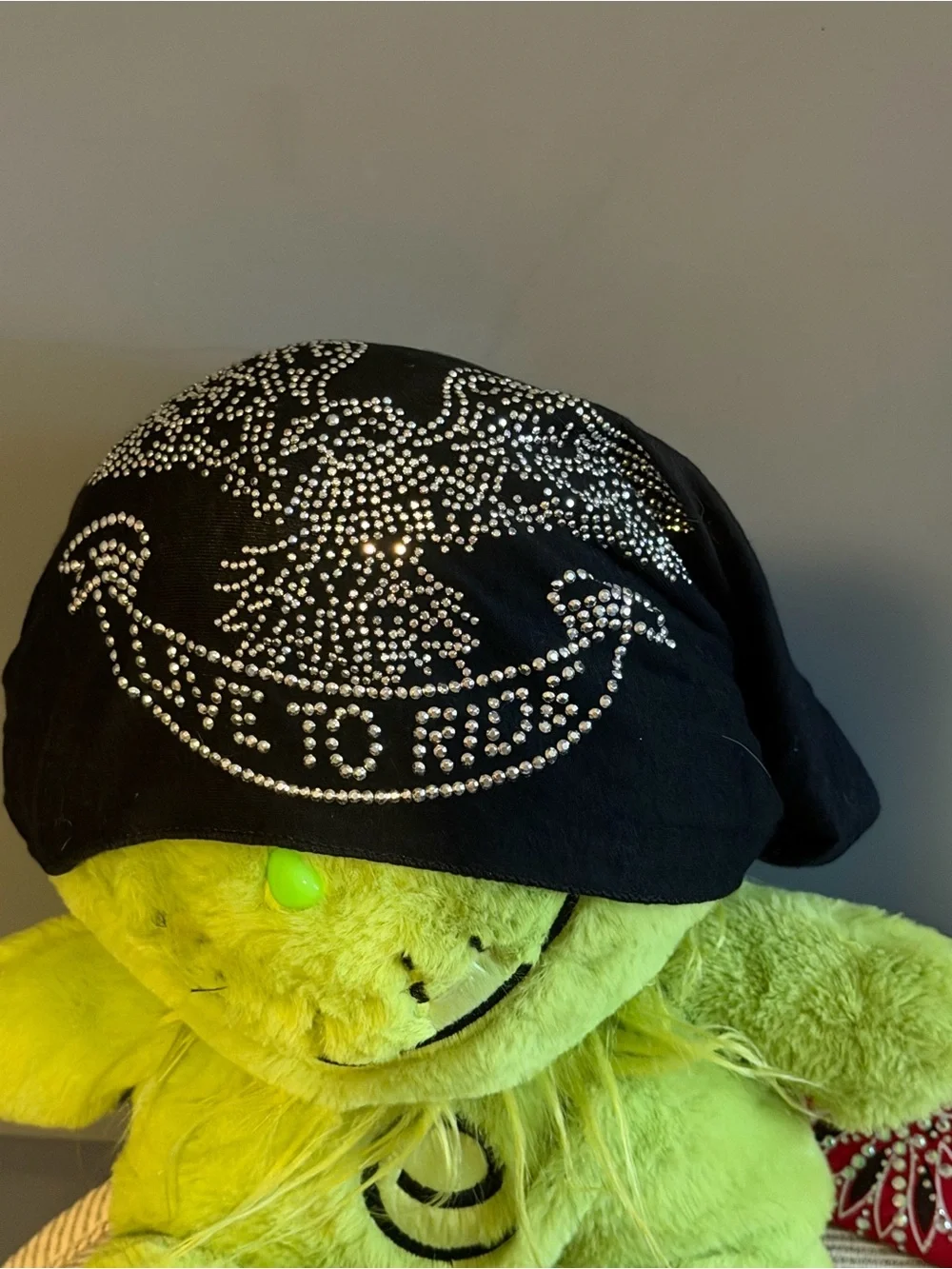 Harley-Davidson Black Rhinestone Skull Bandana Hat